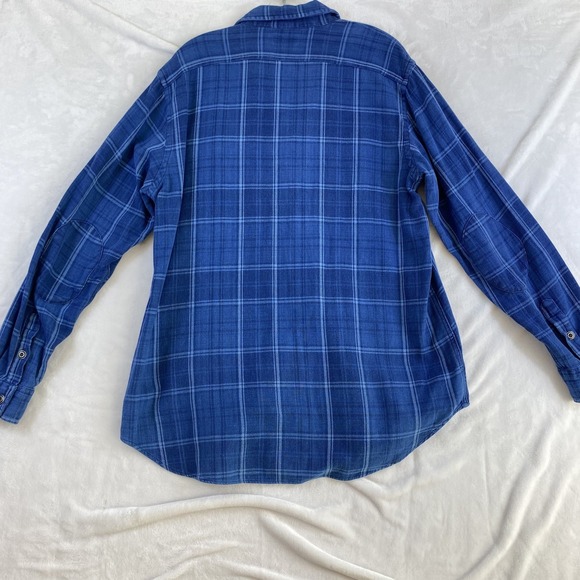 Polo Ralph Lauren Shirt Sz XL Blue Plaid Thick Cotton Relaxed Fit - Picture 3 of 14